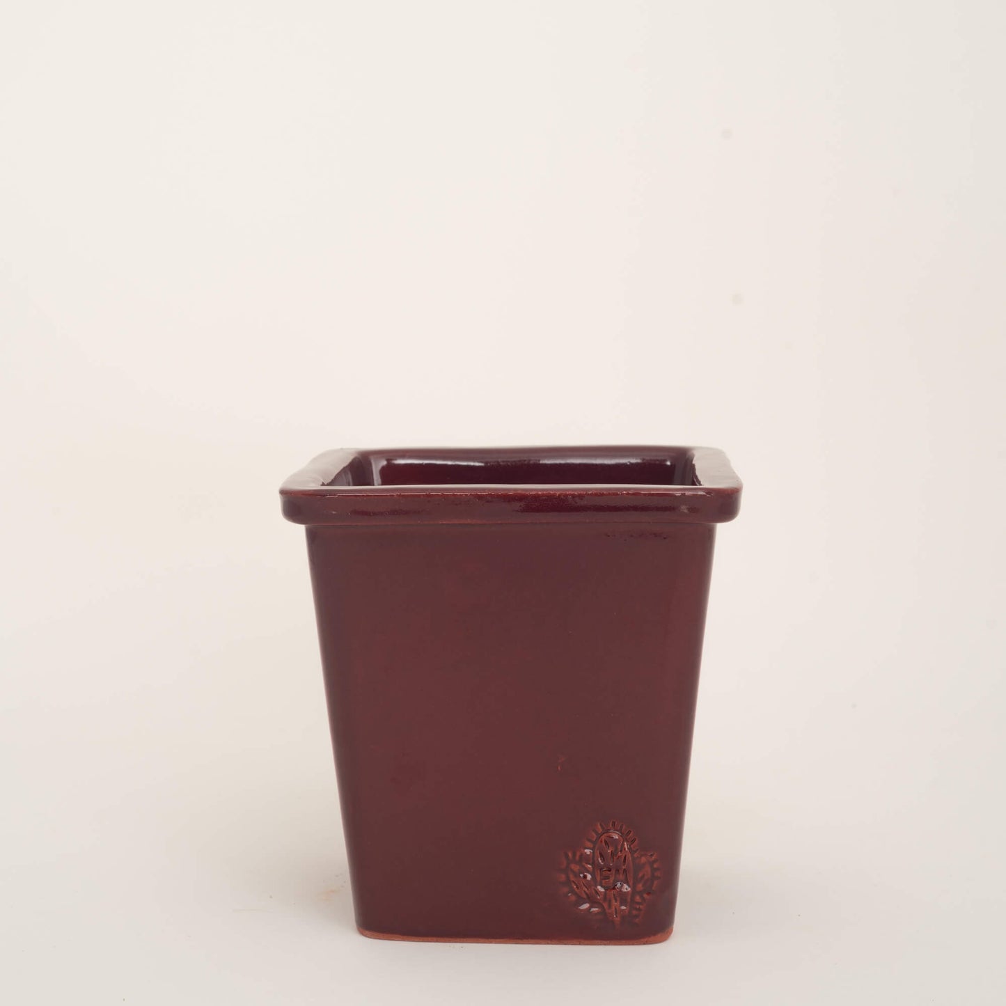 VASO QUADRADO MÉDIO 14x14 - BRILHO