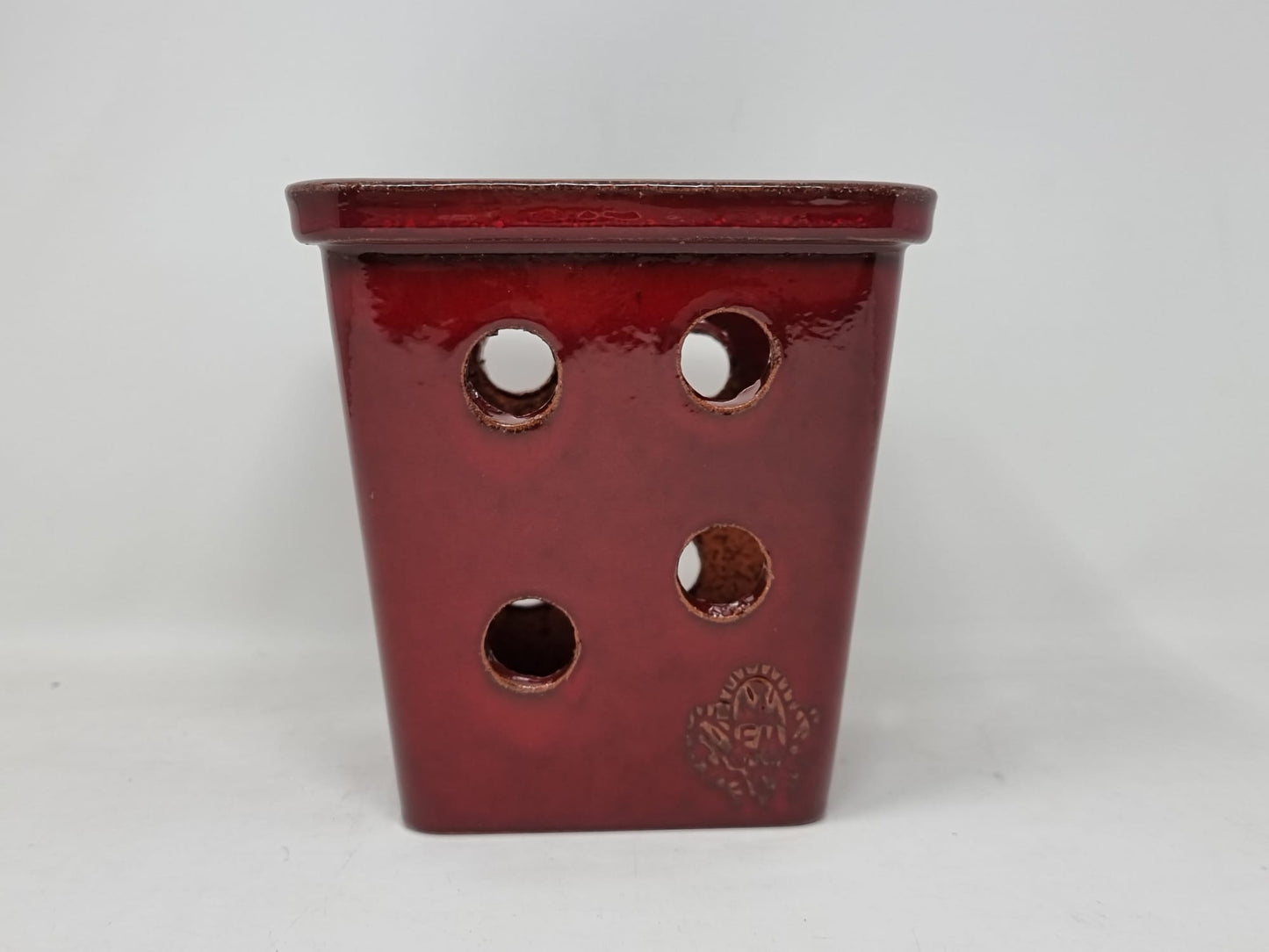 VASO QUADRADO ORQUÍDEA MÉDIO 14x14 - BRILHO
