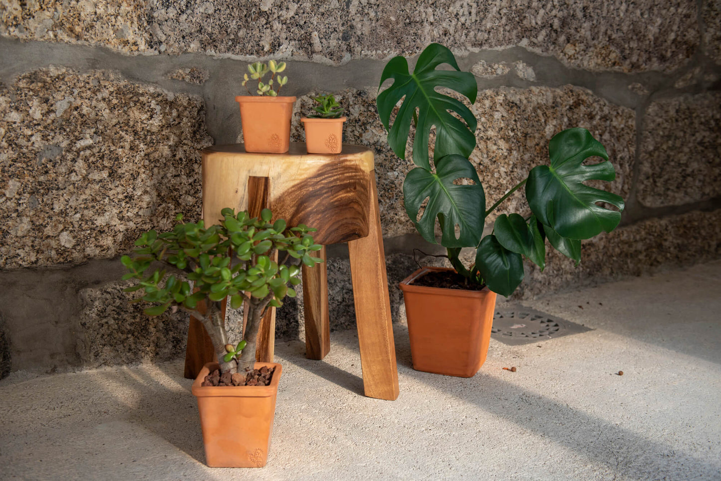 VASO QUADRADO - BARRO TERRACOTA